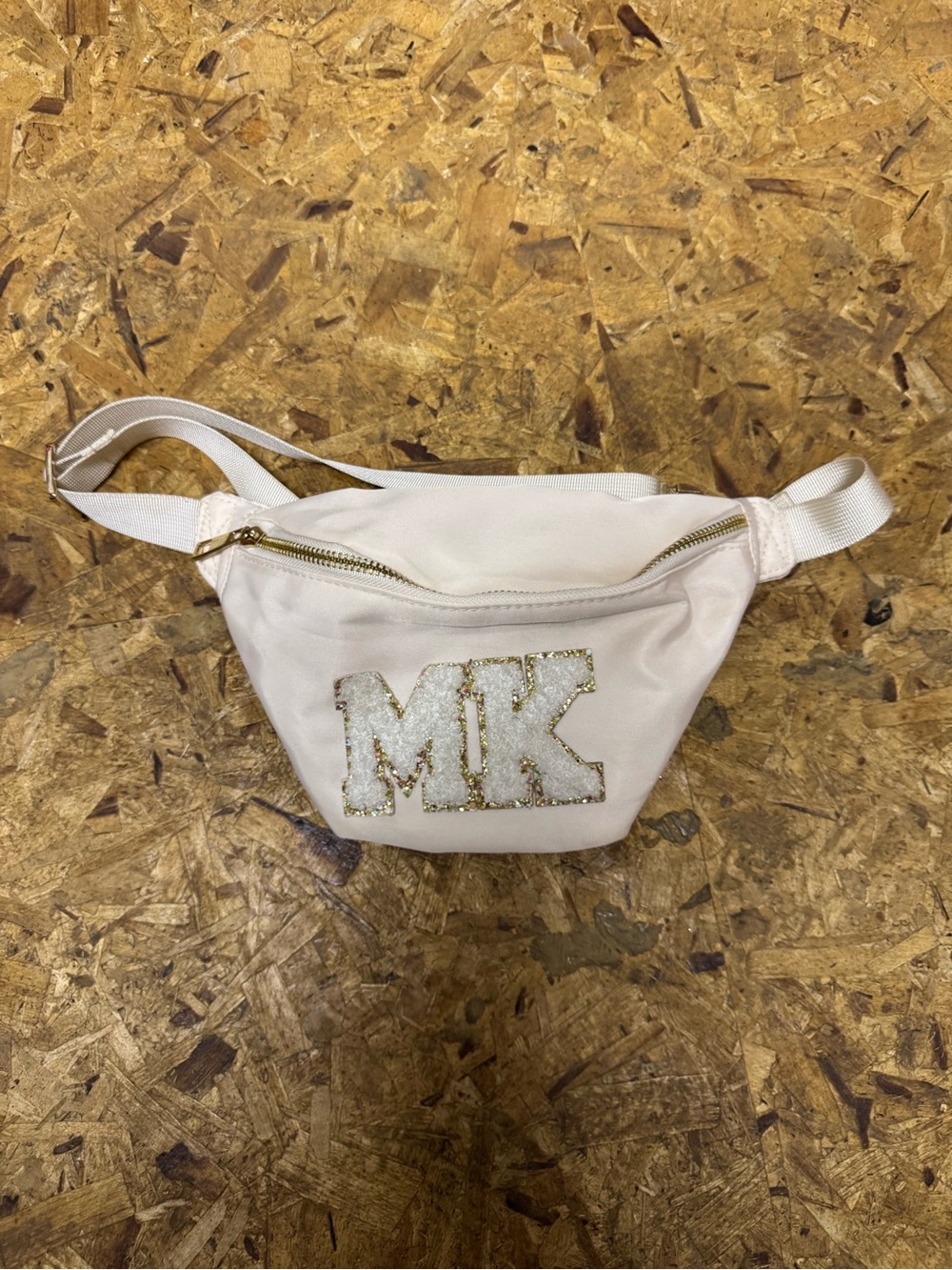 White MK Crossbody Belt Bag